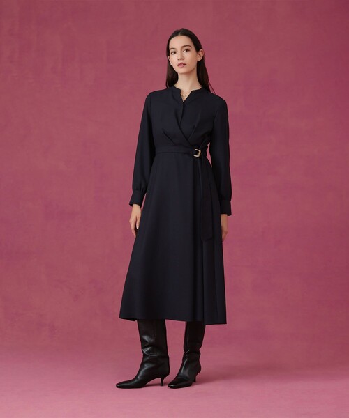 ANAYI（アナイ）の「ウールジョーゼットカシュ ワンピース（ワンピース・レディース・ネイビー/ブルー/グレイッシュベージュ・34/36/38）」の10枚目の写真