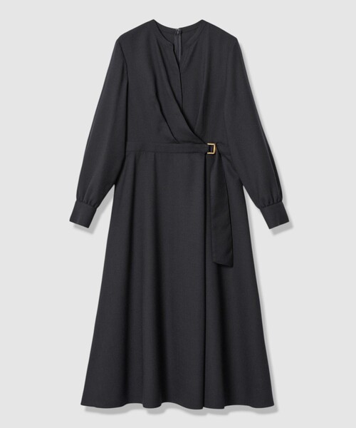 ANAYI（アナイ）の「ウールジョーゼットカシュ ワンピース（ワンピース・レディース・ネイビー/ブルー/グレイッシュベージュ・34/36/38）」の12枚目の写真