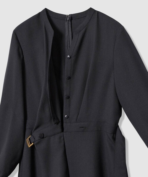 ANAYI（アナイ）の「ウールジョーゼットカシュ ワンピース（ワンピース・レディース・ネイビー/ブルー/グレイッシュベージュ・34/36/38）」の14枚目の写真