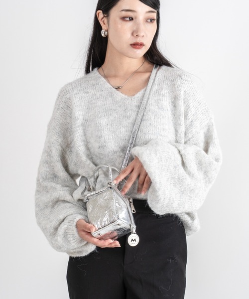 marco masi（マルコマージ）の「【MARCO MASI/マルコマージ】ミニハンドバッグ　キューブバッグ（ハンドバッグ・レディース・シルバー/ブラック・FREE）」の20枚目の写真