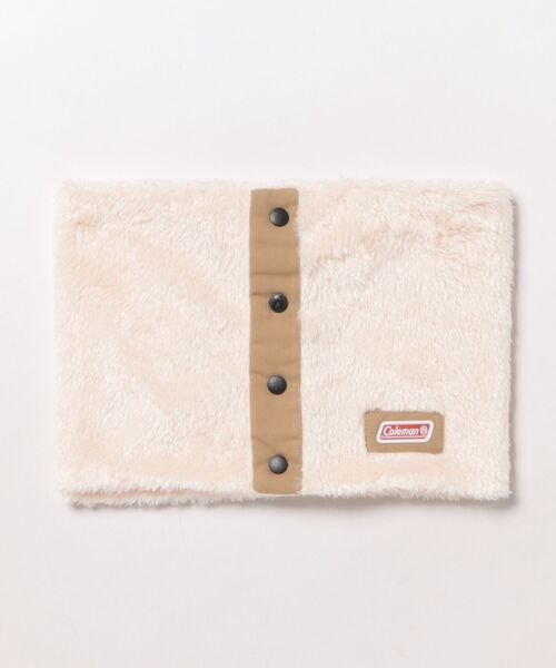 COLEMAN（コールマン）の「【Coleman】コールマン ボタン留め ボアネックウォーマー（ネックウォーマー/スヌード・メンズ・カーキ/ベージュ/カモフラージュ/ネイビー/ブラック・FREE）」の7枚目の写真