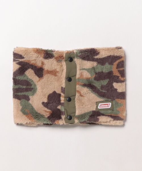 COLEMAN（コールマン）の「【Coleman】コールマン ボタン留め ボアネックウォーマー（ネックウォーマー/スヌード・メンズ・カーキ/ベージュ/カモフラージュ/ネイビー/ブラック・FREE）」の8枚目の写真