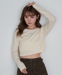 RAY CASSIN | ラインストーンロゴチビロンT(Tシャツ/カットソー)