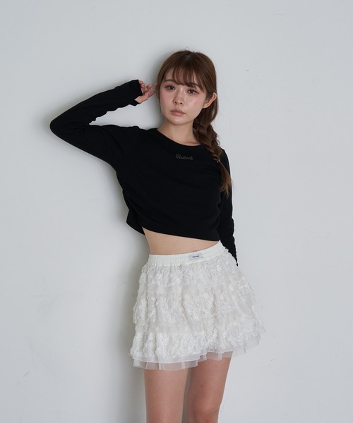 RAY CASSIN（レイカズン）の「ラインストーンロゴチビロンT（Tシャツ/カットソー・レディース・アイボリー/ブラック/チャコールグレー/ブラウン系その他2・FREE）」の15枚目の写真