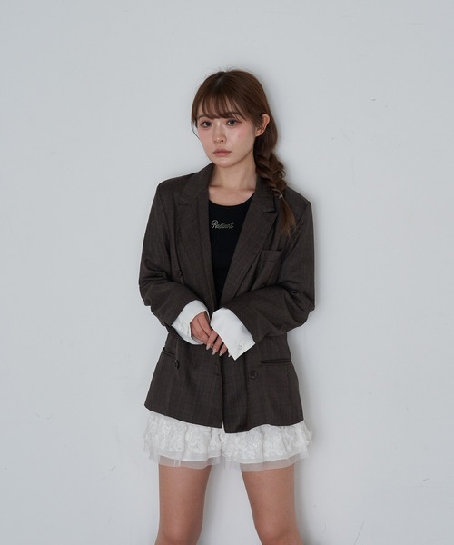 RAY CASSIN（レイカズン）の「ラインストーンロゴチビロンT（Tシャツ/カットソー・レディース・アイボリー/ブラック/チャコールグレー/ブラウン系その他2・FREE）」の18枚目の写真