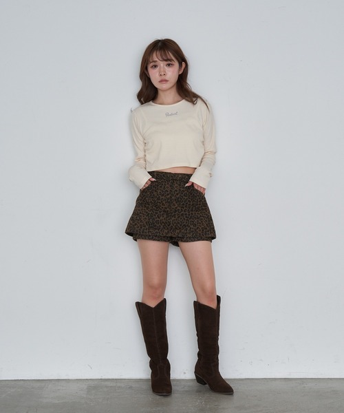 RAY CASSIN（レイカズン）の「ラインストーンロゴチビロンT（Tシャツ/カットソー・レディース・アイボリー/ブラック/チャコールグレー/ブラウン系その他2・FREE）」の7枚目の写真