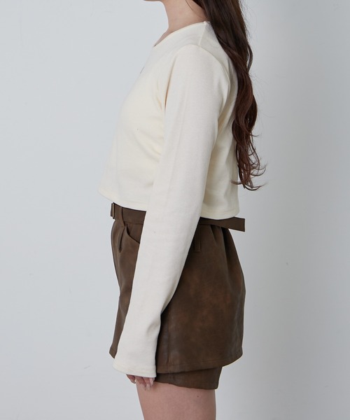 RAY CASSIN（レイカズン）の「ラインストーンロゴチビロンT（Tシャツ/カットソー・レディース・アイボリー/ブラック/チャコールグレー/ブラウン系その他2・FREE）」の21枚目の写真