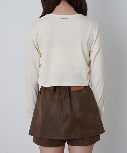 RAY CASSIN（レイカズン）の「ラインストーンロゴチビロンT（Tシャツ/カットソー・レディース・アイボリー/ブラック/チャコールグレー/ブラウン系その他2・FREE）」の22枚目の写真