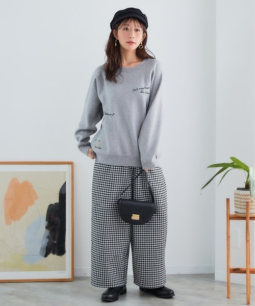 SMILE LAND（スマイルランド）の「＜大きいサイズ＞もちもち素材毎日ジャガードニット（ニット/セーター・レディース・ブラック系/グレー系/ネイビー系・L～LL/3L～4L/5L～6L）」の4枚目の写真