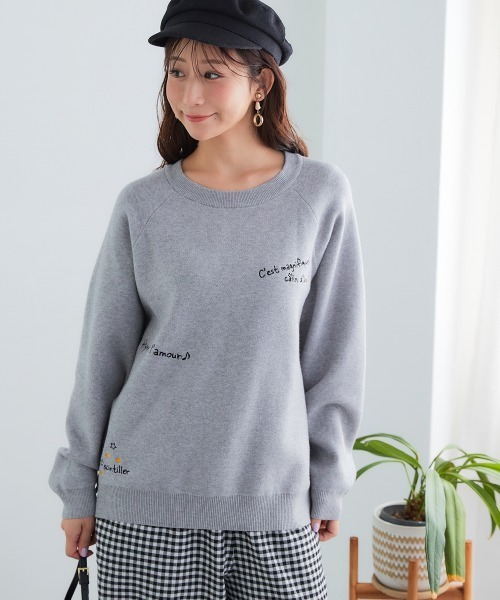 SMILE LAND（スマイルランド）の「＜大きいサイズ＞もちもち素材毎日ジャガードニット（ニット/セーター・レディース・ブラック系/グレー系/ネイビー系・L～LL/3L～4L/5L～6L）」の5枚目の写真