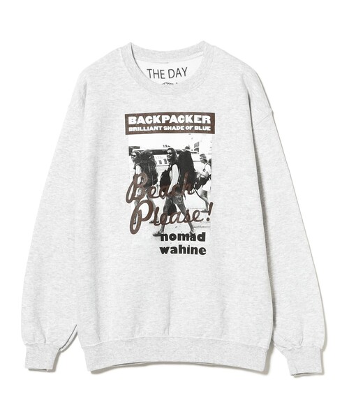 THE DAY(ザデイ)の「【別注】THE DAY ON THE BEACH / Sweat Crew Neck(スウェット・メンズ・ワイン/ライトグレー・XL/M/L)」の1枚目の写真