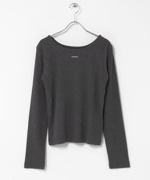 SENSE OF PLACE by URBAN RESEARCH（センスオブプレイスバイアーバンリサーチ）の「プレートツキバレエネックトップ（Tシャツ/カットソー・レディース・ピンク/オフホワイト/チャコールグレー・ONE）」の7枚目の写真