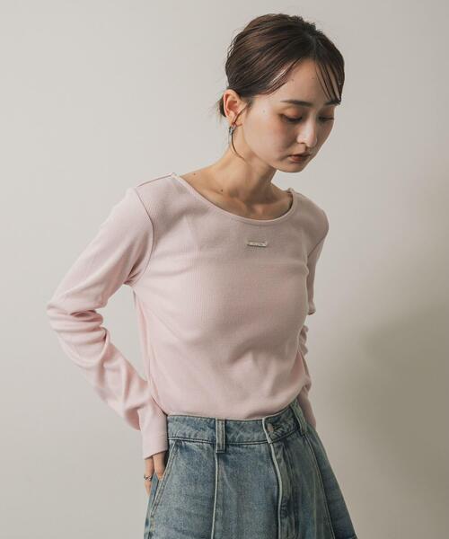 SENSE OF PLACE by URBAN RESEARCH（センスオブプレイスバイアーバンリサーチ）の「プレートツキバレエネックトップ（Tシャツ/カットソー・レディース・ピンク/オフホワイト/チャコールグレー・ONE）」の14枚目の写真