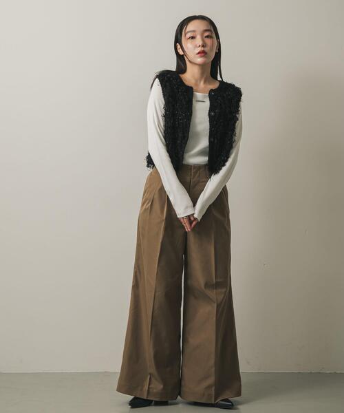 SENSE OF PLACE by URBAN RESEARCH(センスオブプレイスバイアーバンリサーチ)の「プレートツキバレエネックトップ(Tシャツ/カットソー・レディース・ピンク/オフホワイト/チャコールグレー・ONE)」の7枚目の写真