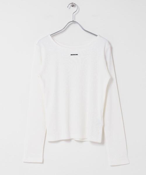 SENSE OF PLACE by URBAN RESEARCH(センスオブプレイスバイアーバンリサーチ)の「プレートツキバレエネックトップ(Tシャツ/カットソー・レディース・ピンク/オフホワイト/チャコールグレー・ONE)」の9枚目の写真