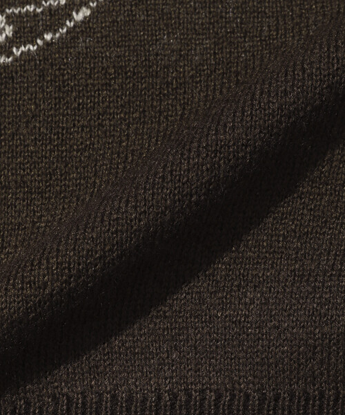 Firsthand（ファーストハンド）の「Firsthand/ファーストハンド スウェットライク アニマルジャガードニット（ニット/セーター・レディース・ブラウン/チャコールグレー・FREE）」の7枚目の写真