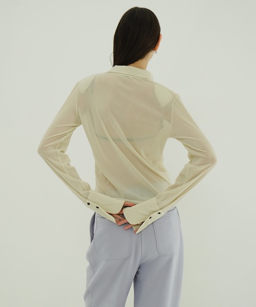 トップス CLANE TULLE FLOCKY SHIRTS TULLE FLOCKY SHIRTS｜TOPS(トップス)｜CLANE OFFICIAL ONLINE STORE