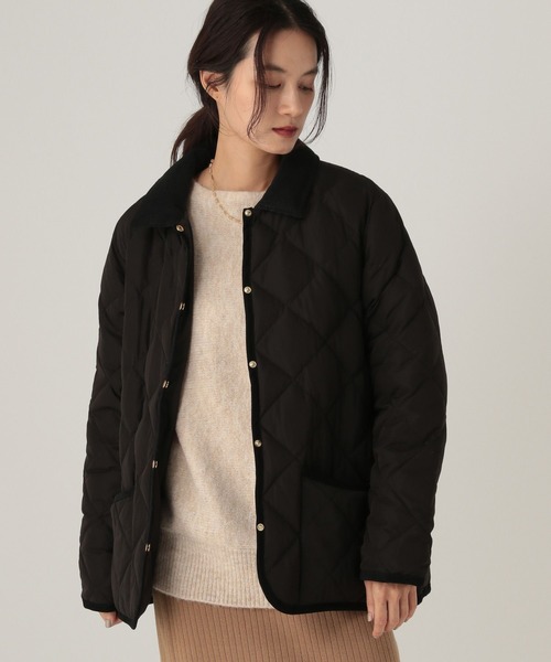 Elura（エルーラ）の「キルティングダウン/593430（ダウンジャケット/コート・レディース・ブラック/ライトベージュ・FREE）」の2枚目の写真