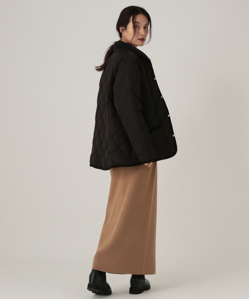 Elura（エルーラ）の「キルティングダウン/593430（ダウンジャケット/コート・レディース・ブラック/ライトベージュ・FREE）」の6枚目の写真