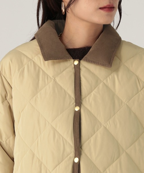 Elura（エルーラ）の「キルティングダウン/593430（ダウンジャケット/コート・レディース・ブラック/ライトベージュ・FREE）」の16枚目の写真