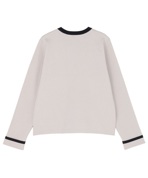 TOKYO SHIRTS（トウキョウシャツ）の「配色 ニットジャケット（カーディガン/ボレロ・レディース・グレー/オフホワイト/ネイビー・M/L）」の15枚目の写真