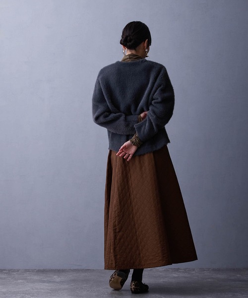 NICOLE white(ニコルホワイト)の「シャギーZIPカーディガン(カーディガン/ボレロ・レディース・グレー/ブラウン/チャコール/オフホワイト/ラベンダー・FREE)」の17枚目の写真