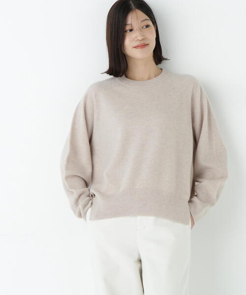 human woman(ヒューマンウーマン)の「◆【ウォッシャブル/7色展開】ウール天竺クルーネックプルオーバー(ニット/セーター・レディース・グレー系その他/ブルー/イエロー/ベージュ/ライトグリーン/ホワイト系その他3/ホワイト系その他・MEDIUM)」の10枚目の写真