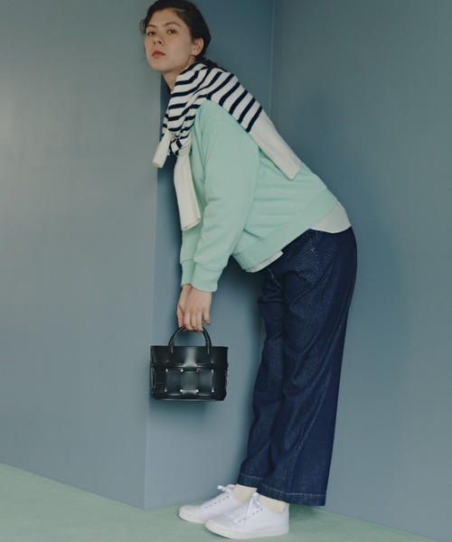 human woman(ヒューマンウーマン)の「◆【ウォッシャブル/7色展開】ウール天竺クルーネックプルオーバー(ニット/セーター・レディース・グレー系その他/ブルー/イエロー/ベージュ/ライトグリーン/ホワイト系その他3/ホワイト系その他・MEDIUM)」の17枚目の写真