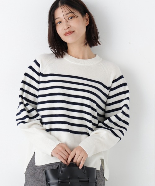 human woman(ヒューマンウーマン)の「◆【ウォッシャブル/7色展開】ウール天竺クルーネックプルオーバー(ニット/セーター・レディース・グレー系その他/ブルー/イエロー/ベージュ/ライトグリーン/ホワイト系その他3/ホワイト系その他・MEDIUM)」の18枚目の写真