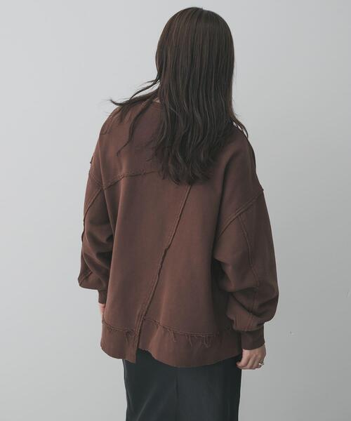 SENSE OF PLACE by URBAN RESEARCH（センスオブプレイスバイアーバンリサーチ）の「キリカエピグメントルーズスウェット（スウェット・レディース・ブラウン/レッド/チャコールグレー・ONE）」の6枚目の写真