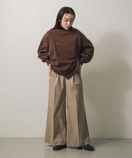 SENSE OF PLACE by URBAN RESEARCH（センスオブプレイスバイアーバンリサーチ）の「キリカエピグメントルーズスウェット（スウェット・レディース・ブラウン/レッド/チャコールグレー・ONE）」の9枚目の写真