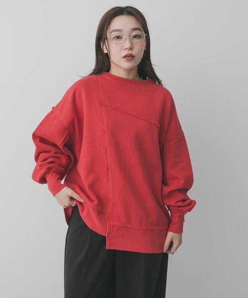 SENSE OF PLACE by URBAN RESEARCH（センスオブプレイスバイアーバンリサーチ）の「キリカエピグメントルーズスウェット（スウェット・レディース・ブラウン/レッド/チャコールグレー・ONE）」の16枚目の写真