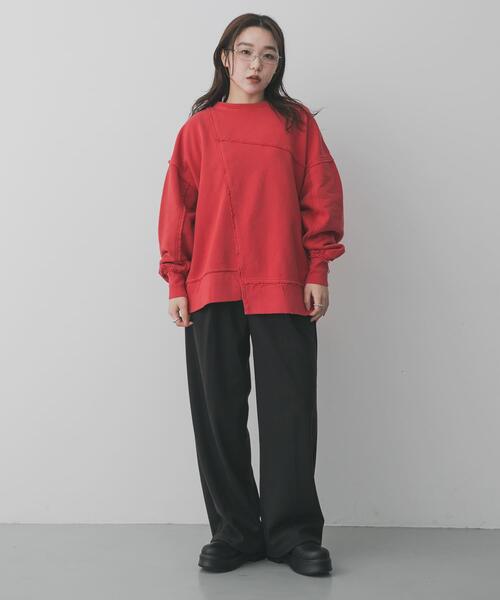 SENSE OF PLACE by URBAN RESEARCH（センスオブプレイスバイアーバンリサーチ）の「キリカエピグメントルーズスウェット（スウェット・レディース・ブラウン/レッド/チャコールグレー・ONE）」の19枚目の写真