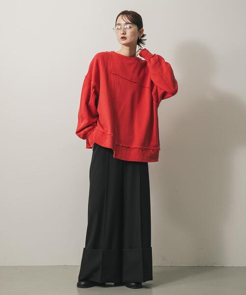 SENSE OF PLACE by URBAN RESEARCH（センスオブプレイスバイアーバンリサーチ）の「キリカエピグメントルーズスウェット（スウェット・レディース・ブラウン/レッド/チャコールグレー・ONE）」の20枚目の写真