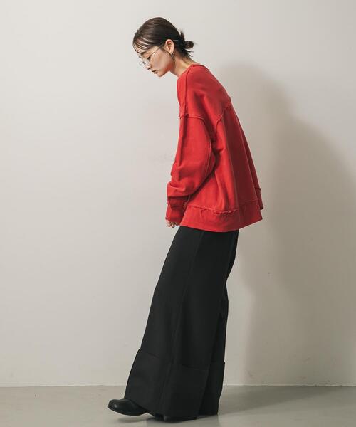 SENSE OF PLACE by URBAN RESEARCH（センスオブプレイスバイアーバンリサーチ）の「キリカエピグメントルーズスウェット（スウェット・レディース・ブラウン/レッド/チャコールグレー・ONE）」の21枚目の写真