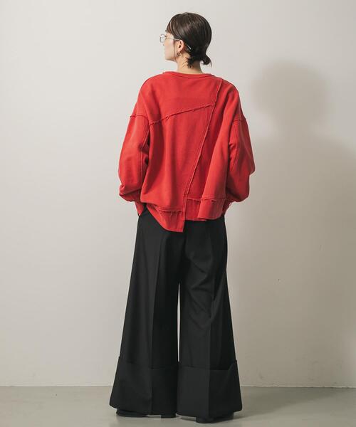 SENSE OF PLACE by URBAN RESEARCH（センスオブプレイスバイアーバンリサーチ）の「キリカエピグメントルーズスウェット（スウェット・レディース・ブラウン/レッド/チャコールグレー・ONE）」の22枚目の写真