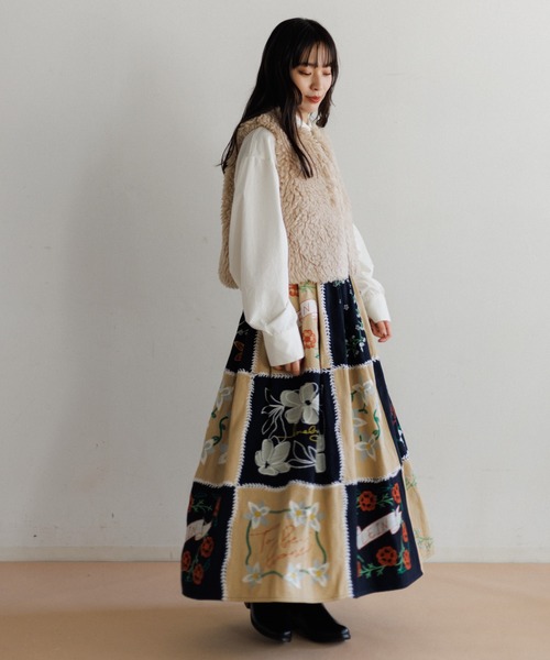 LEIN パッチワーク刺繍スカート（スカート）｜AMERICAN RAG CIE