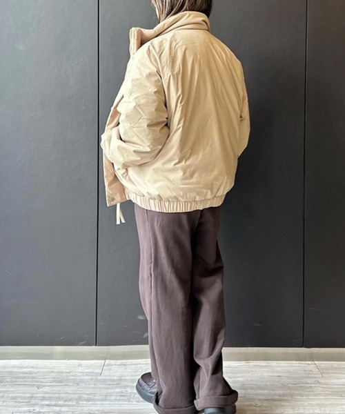 セール】撥水 防風 パデッド ボリュームテクニカルナイロンブルゾン