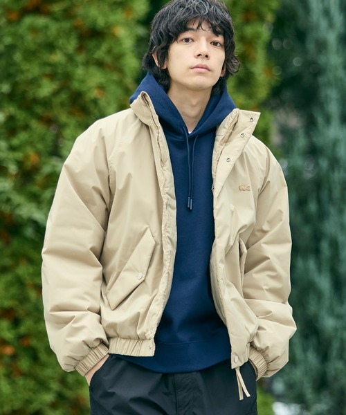 撥水 防風 パデッド ボリュームテクニカルナイロンブルゾン（ダウン