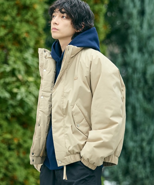 セール】撥水 防風 パデッド ボリュームテクニカルナイロンブルゾン