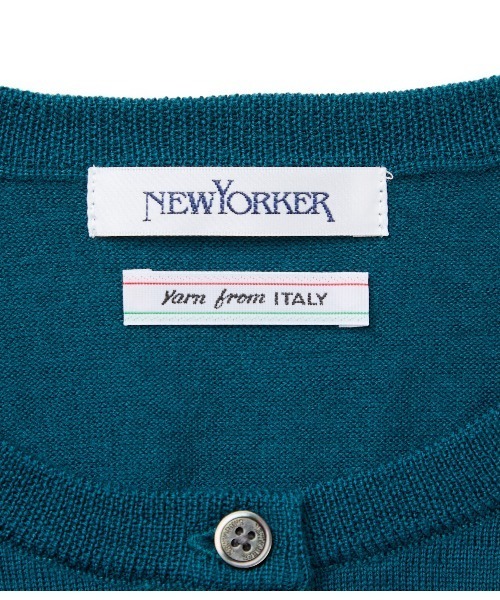 NEWYORKER(ニューヨーカー)の「【手洗い可能】キャッシュウール クルーネックカーディガン(カーディガン/ボレロ・レディース・グリーン系その他3/ネイビー/パープル/ピンク/ブラウン/ライトグレー・L/M)」の9枚目の写真