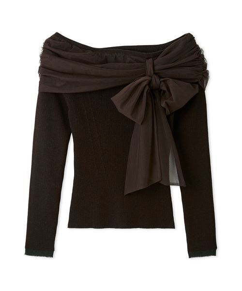 フレイアイディー　3wayリボンオフショルニットプルオーバー FRAY I.D｜3wayリボンオフショルニットプルオーバー | Rakuten Fashion