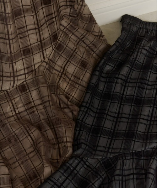 アシンメトリーチェックラメスカート（スカート）｜Olu.（オルドット