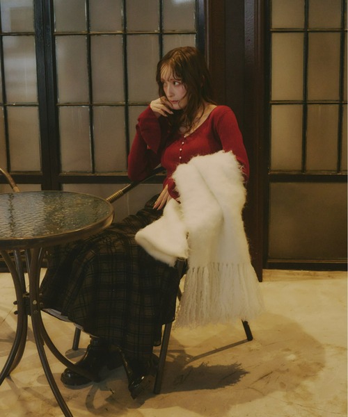 Olu.（オルドット）の「アシンメトリーチェックラメスカート（スカート