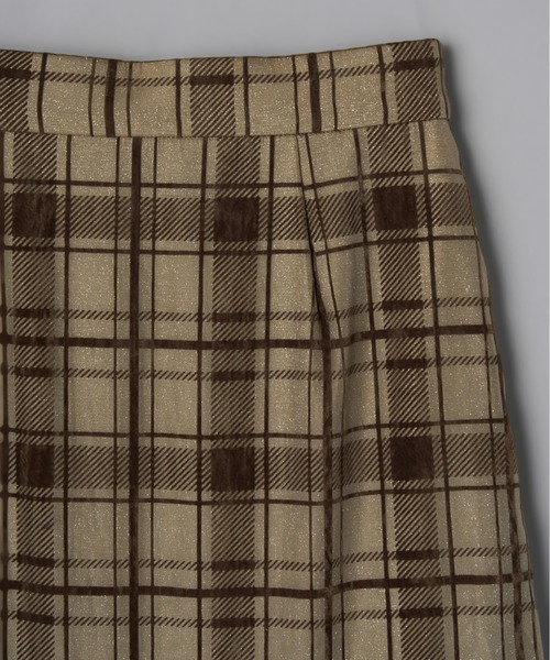 アシンメトリーチェックラメスカート（スカート）｜Olu.（オルドット