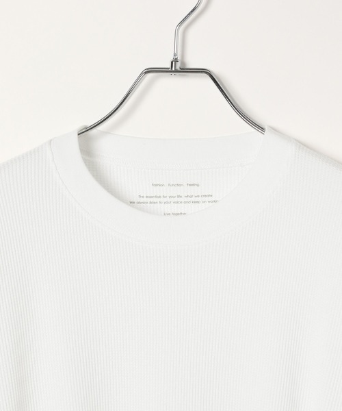 GLOBAL WORK（グローバルワーク）の「Fffit エフィット/温度調節ワッフルレイヤードTシャツ/長袖/606605（Tシャツ/カットソー・メンズ・ホワイト・SMALL/LARGE/X-LARGE/MEDIUM）」の5枚目の写真