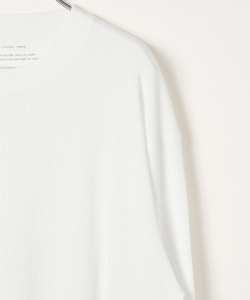 GLOBAL WORK（グローバルワーク）の「Fffit エフィット/温度調節ワッフルレイヤードTシャツ/長袖/606605（Tシャツ/カットソー・メンズ・ホワイト・SMALL/LARGE/X-LARGE/MEDIUM）」の6枚目の写真