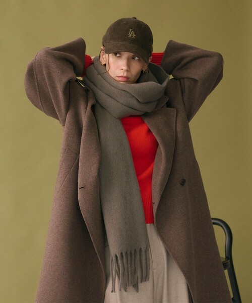 BEAUTY&YOUTH UNITED ARROWS(ビューティーアンドユースユナイテッドアローズ)の「ブークレ マフラー(マフラー・レディース・ターコイズブルー系/グレー系/レッド・FREE)」の2枚目の写真