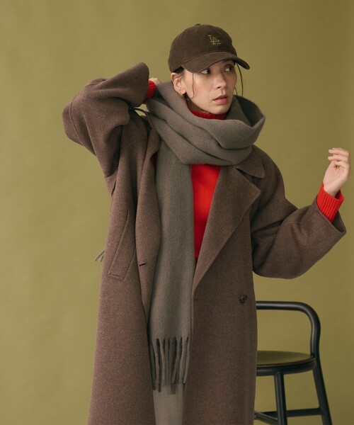 BEAUTY&YOUTH UNITED ARROWS(ビューティーアンドユースユナイテッドアローズ)の「ブークレ マフラー(マフラー・レディース・ターコイズブルー系/グレー系/レッド・FREE)」の4枚目の写真