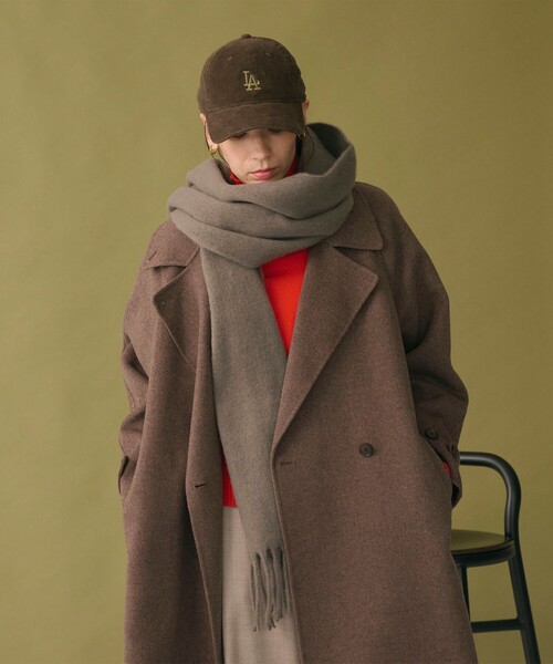 BEAUTY&YOUTH UNITED ARROWS(ビューティーアンドユースユナイテッドアローズ)の「ブークレ マフラー(マフラー・レディース・ターコイズブルー系/グレー系/レッド・FREE)」の5枚目の写真